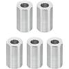 PATIKIL M5 Distanziali in Alluminio, 5pz Distanziali Metallici in Alluminio 5,2mm ID x 10mm OD x 16mm L Distanziali Alluminio a Vite Separata Rotondi per Viti 1/5 M5