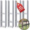 Gartenpirat Set di 4 staffe porta palo ad H 91 mm