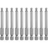 QUARKZMAN 10Pz Punte Cacciavite Esagonale con Estremità Sferica 4mm (H4.0) 1/4 Gambo Esagonale 65mm (2.56) Lungo Inserti per Avvitatore Magnetiche Testa Sferica Acciaio S2 Grado Metrica