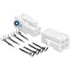 Kalitec KALI-1804 Set Connettori Mini MATE-N-LOK a 4 Poli, Spina Bianca | Ideale per illuminazione e circuiti stampati, AWG 30-16, resistente fino a 105°C, corrente nominale 10.5 A, griglia 4.14 mm