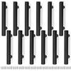 Bwintech 12 Pz 100MM (64MM Foro Centro) Nero opaco Armadio Pull Maniglie Cucina T Bar Maniglie, Acciaio inossidabile, Ideale per Armadio, Cassetto, Armadio