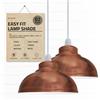 DC VOLTAGE Moderno 2 Pezzi Paralume Pendente E27 Rame Metallo Curvo Cupola Paralume Lampada da Soffitto Facile da Appendere Per Cucina Soggiorno Camera da Letto Corridoio Bar Ristorante Illuminazione