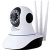 tempo di saldi TELECAMERA IP TRE ANTENNE CAMERA HD 720P WIRELESS MOTORIZZATA WIFI RETE INTERNET tasto reset sotto obiettivo