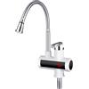 Avilia Rubinetto Elettrico - Termorubinetto con Bocchetta Flessibile, 2 Temperature, Display LED, Acqua Calda in Poco Tempo, in Acciaio Inox, 3600W