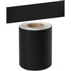 VisitRyl Bordo decorazione autoadesiva rimovibile per cucina bagno piastrelle adesivo per pareti autoadesiva nero opaco 10cm X 500cm