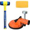 Wapasezyar Attrezzo di fissaggio a pavimento ad alte prestazioni + martello in gomma, set di riparazione per pavimenti in laminato/vinile con 6 cuscinetti adesivi per texture più profonde