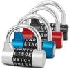 Nexlynk 4 lucchetti a combinazione a 5 lettere, lucchetto di sicurezza a forma di lettera ripristinabile, resistente, senza chiave, antifurto, per palestra, armadietti, scuole, armadietti, cancelli