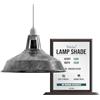 LEDSone Lampada a sospensione industriale da soffitto, paralume giallo a forma di fessura da fienile retrò per lampade a sospensione da soffitto (Argento spazzolato)