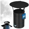 KOTARBAU® Comignolo Antivento - Comignolo Canna Fumaria - Acciaio Zincato e Verniciato a Polver - ø 130 mm - Nero - Terminale Canna Fumaria - Cappello per Camino - Fumaiolo Stufa a Pelle