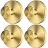 SOCORIA Ganci a ventosa senza trapano, in acciaio inox, per doccia, specchio, parete, bagno, vetro, asciugamani, confezione da 4, oro