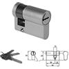 IBFM - 2303/CS MEZZO CILINDRO SICUREZZA CROMO SATINATO 40MM 3CHIAVI PROFILO EUROPEO