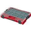 QBRICK SYSTEM Cassetta Attrezzi Vuota Porta PRO Organizer 200 MFI RED Ultra HD Cassetta Assortita Scatola Di Ordinamento Per Viti Rosso 460 x 370 x 105 mm