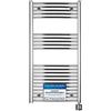 anapont Scaldasalviette elettrico, cromato curvo, funzione timer, scaldasalviette, riscaldamento elettrico, riscaldamento asciugamani, prodotto in Germania