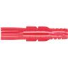 Wuerth Würth 090600851 Tasselli Multiuso in plastica, 200 x Zebra Shark, 8 x 51 mm, in polietilene, Rosso, Senza Colletto