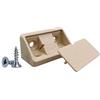 Diforma 10 pezzi Beige Supporti per ripiani da 44 x 20 x 20 mm, connessioni angolari per mobili in plastica a 90 gradi, giunti angolari, con viti incluse (10, Beige)