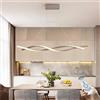 AHQX Luci Pendenti Moderno Pendente LED Ciondolo Alluminio Lampada A Sospensione Letto Plafoniera Regolabile Pranzo Illuminazione Soffitto Per Uffici Cucina Studia Corridoio Lampadario,Grey/100cm/38w