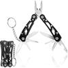 Ouligay Pinza multifunzione piccola, 13 in 1, mini attrezzo multifunzione con pinza, coltello pieghevole, mulitool pieghevole per attività all'aperto, campeggio, escursionismo