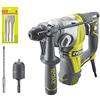 RYOBI SDSPLUS 800W Pacchetto punzone a scalpello - 4 modalità - RSDS800-KC - Kit 3 scalpelli SDS+ RIOBY 1 punto - 1 pia