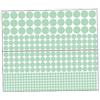 Mikikit Adesivi Murali Fluorescenti Verdi, 407 Pezzi, Removibili e Riutilizzabili in Pvc, Decorazione per Camerette e Nursery, Facile Applicazione su Pareti e Piastrelle