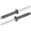 sourcing map Rivetti ciechi in alluminio, 4 mm x 25 mm, testa piatta rotonda per unire piastra metallica, nero 50 pezzi