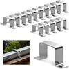 sturiz Set di 17 fascette stringitubo quadrato in acciaio inossidabile 304, 30 x 30 mm, fascette a U, fascette angolari, fascette per porte d'ingresso, finestre