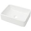 vidaXL Lavandino in Ceramica Rettangolare Bianca Sanitari Bagno Lavabo Lavello