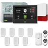 HUXGO® HXA700 Sistema allarme casa senza fili WiFi + GSM 4G con sirena esterna | Antifurto senza fili con 1x sensore PIR, 7x sensori porte/finestre | App TUYA Smartlife | Smart Home Security