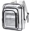 CoudarTitie Borsa Porta Attrezzi per Camera Bianca, Zaino Trasparente in PVC, Stile Semplice, Zaino Da Giorno Trasparente per Ingegnere, Studente, S