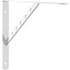 vidaXL Staffe per Mensola 4 pz 40x2,5x25 cm in Acciaio Inox Argento, staffa per ripiano, staffa per mensola in metallo, supporto per ripiano
