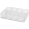 Raaco Scatola contenitore con scomparti, tipo 55 A, 8 x A8-1, trasparente, 109888