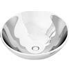vidaXL Lavandino Resistente Elegante Pratico Decorativo Design Contemporaneo Finitura Lucida Lavello Lavabo Sanitari Bagno 32,5x14 cm Ceramica Argento
