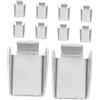Autsuppl 20 Pezzi Staffe Per Mensole in Metallo Clip Di Supporto Per Scaffali Pesanti Ufficio Armadio Facile Installazione Design Elegante Argento