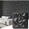 Art3d Confezione da 33 pannelli da parete 3D per decorazione d'interni, moderni pannelli con trama a diamante, per gaming, soggiorno, sfondo TV, 30 x 30 cm, nero