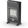 Olimpia Splendid - 99232 Infra Metano S1 Turbo, Stufa Infrarossi a Metano, 3 livelli di potenza fino a 4200 W con ventilatore, Made in Italy, Nero