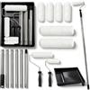 Qivine Rullo per Pittura Serbatoio Professionale Antigoccia Allungabile | Teli Per Imbiancare Kit Pittura Pennellessa Pittura Muri Rulli Per Imbiancare Rullo Microfibra Pelo Corto Vassoi Vernice