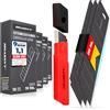 HASKYY Lame per taglierino di ricambio 200x SK5 18mm in acciaio al carbonio per tagliamoquette - Lame per cutter - Nero - estremamente affilate