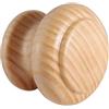 Gedotec Pomelli per mobili in legno | Diametro: 35 mm I 10 pezzi | Pomelli per porta per armadi - abete rosso laccato naturale con materiale di fissaggio I GIOVANNI I I Pomelli per mobili da cucina |