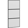 vidaXL Porta Scorrevole Nera 102,5x205 cm Vetro Temperato e Alluminio