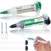 Rosfix Set Saldatura Flux 338 + Stagno Liquido 217°C - 2 Siringhe, 2 Aghi | Alta Precisione, Facile Applicazione | per GSM e BGA | Accessorio Elettronica Professionale