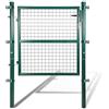 Sonnewelt Cancello da giardino, verde, 125 x 100 cm, con serratura, per cancello da giardino, recinzione a griglia