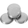 FONDOTIN 4Pezzi Copri Foro Lavello in Acciaio Inossidabile e ABS, Copertura Decorativa per Lavandino Cucina, Tappo per Foro Rubinetto Argento, Adatto a Vari Modelli