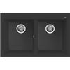 ELLECI LGQ35040 | Lavello da incasso GRANITEK QUADRA 350 | Colore : Nerone