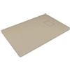 Bricozone Piatto Doccia Bagno Casa Arredo Arredare In Resina Effetto Pietra Stone Ardesia Spessore 2.6 Cm Antiscivolo Filopavimento Riducibile Indistruttibile Con Griglia Di Copertura Beige (80 x 160 cm)