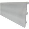 Decoration - Battiscopa Liscio in Polimeri Duri (Misure 200x8x1,4 cm) Zoccolo Facile da Installare su Muro e Pareti, Bordo Forte e Resistente all'Umidità