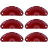 Nicerity Maniglie a conchiglia rosse per cassettiera, credenze, cassetti, Pomelli Maniglie Mobili, 81 x 35 x 18 mm, 6 pezzi