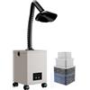 OMTech 80W Estrattore di Fumo con Filtrazione a 3 Stadi per Incisore Laser Saldatura180 m3/h Assorbitore di Fumo con Ruote Purificatore di Fumo per Incisore Laser Saldatura Macchina CNC