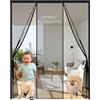 HGPFCB Personalizzabili Zanzariera Magnetica per Porta, Doppia Apertura Laterale,Tenda Zanzariera a Calamita,Installazione Facile,Chiusura Automatica,Zanzariera per Porta Finestra Balcone Scorrevole