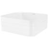 ML DESIGN modern living ML-Design Lavabo da Appoggio in Ceramica Bianca Lucida 39 x 39 x 15 cm Lavandino Quadrato Moderno Lavello Sanitari per il Bagno Foro di Scarico Standard 45 mm