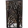 MOLUCKFU Paralume da Tavolo in Metallo Nero Rettangolare Design Artistico Natura, Resistente alla Deformazione, Versatile per Soggiorno e Camera