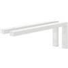 HOLZBRINK Supporti per mensole in metallo 40x15 cm HLA-B (2 pz) | Reggimensole da muro, staffe per mensole lavabo da appoggio, o soggiorno | Colore: Bianco